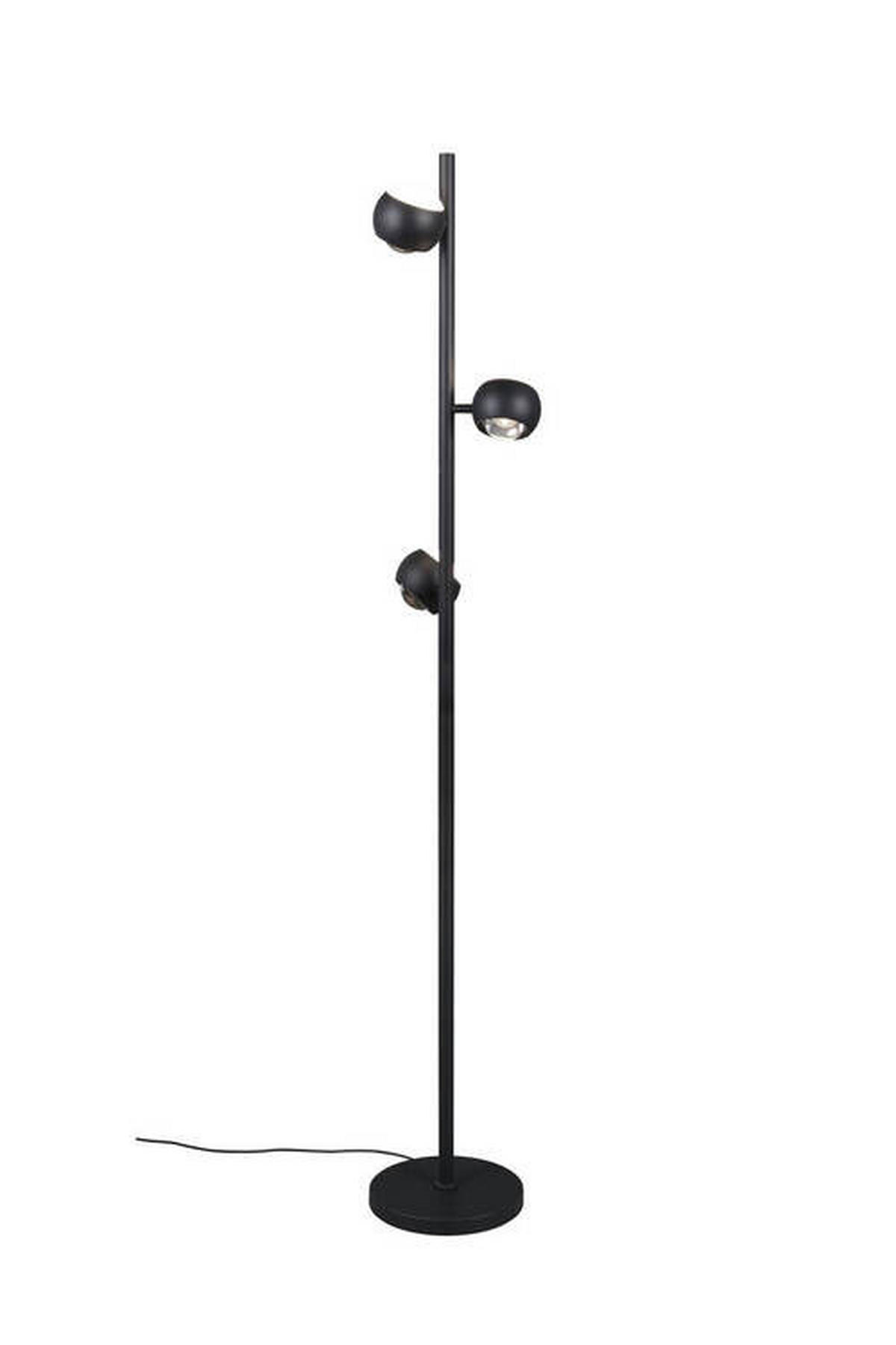 STOJACIA LED LAMPA, 25/150 cm  - priehľadné/čierna, Design, kov/plast (25/150cm) - Musterring