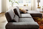 ECKSOFA Rot Mikrofaser  - Beige/Rot, Design, Textil/Metall (178/298cm) - Valnatura
