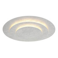 STROPNÍ LED SVÍTIDLO, 49/7,5 cm  - barvy stříbra, Design, kov (49/7,5cm) - Globo
