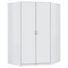ECKSCHRANK in  - Weiss/Silberfarben, Design, Holzwerkstoff/Kunststoff (117/197/52,2cm) - Boxxx