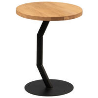 ODKLÁDACÍ STOLEK, divoký dub, černá, divoký dub - divoký dub/černá, Basics, kov/dřevo (35/35/45cm)