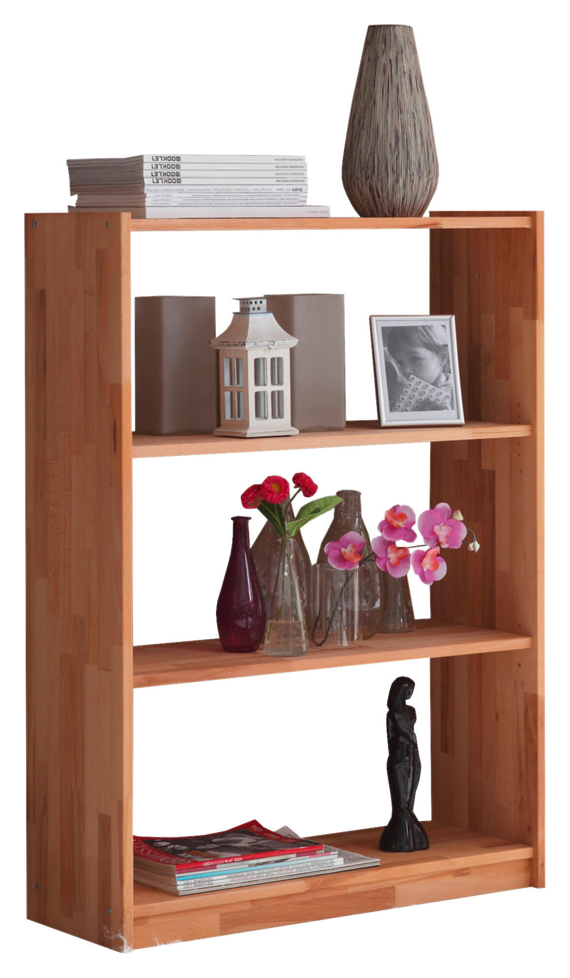 Standregal "Simon",  80/111/31 cm Buchefarben  - Buchefarben, Basics, Holz (80/111/31cm) - MID.YOU