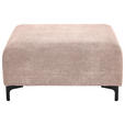 HOCKER in Textil Rosa  - Schwarz/Rosa, KONVENTIONELL, Textil/Metall (99/46/77cm) - Carryhome