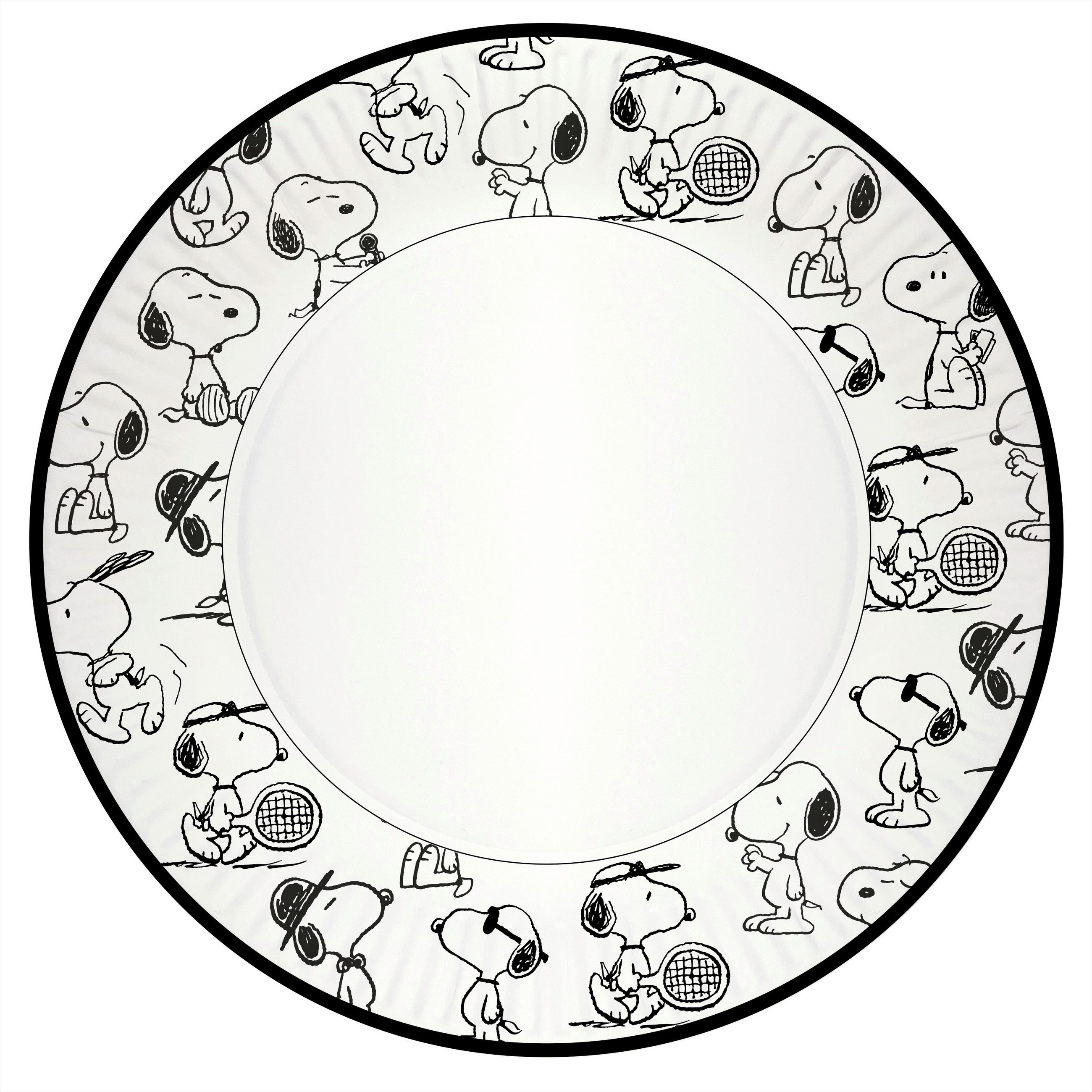 PAPPTELLER Snoopy    - Weiß, Trend, Papier (23/1,5/23cm)