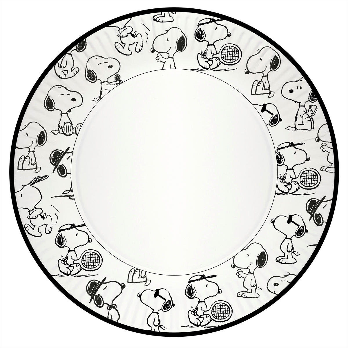 PAPPTELLER Snoopy    - Weiß, Trend, Papier (23/1,5/23cm)