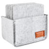 UNTERSETZERSET Textil Filz Hellgrau  - Hellgrau, Basics, Textil (11,5/7/11,2cm) - Justinus