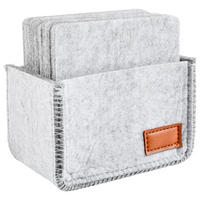 UNTERSETZERSET Textil Filz Hellgrau  - Hellgrau, Basics, Textil (11,5/7/11,2cm) - Justinus