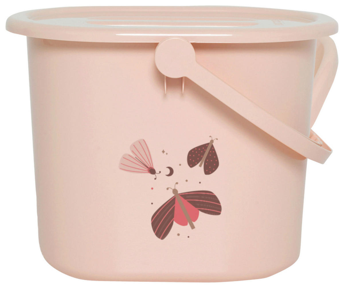 PELENKATARTÓ VÖDÖR - fáradtrózsaszín, Basics, műanyag (36,5/32/28cm) - Bebe Jou