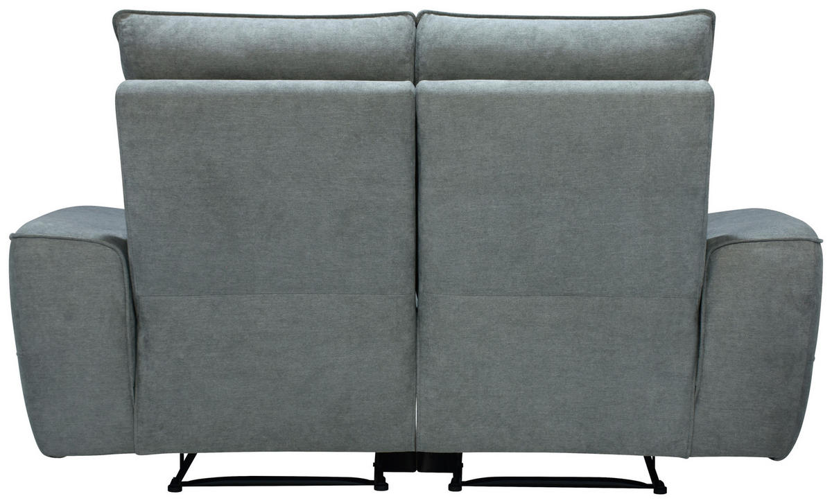 KÉTÜLÉSES KANAPÉ fém, műanyag, textil, faalapú anyag szürke  - fekete/szürke, Konventionell, műanyag/faalapú anyag (170cm) - Celina Home
