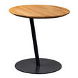 BEISTELLTISCH 50/50/49 cm Wildeiche massiv Anthrazit, Wildeiche  - Wildeiche/Anthrazit, Design, Holz/Metall (50/50/49cm) - Xora