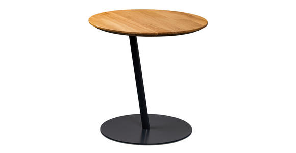 BEISTELLTISCH 50/50/49 cm Wildeiche massiv Anthrazit, Wildeiche  - Wildeiche/Anthrazit, Design, Holz/Metall (50/50/49cm) - Xora