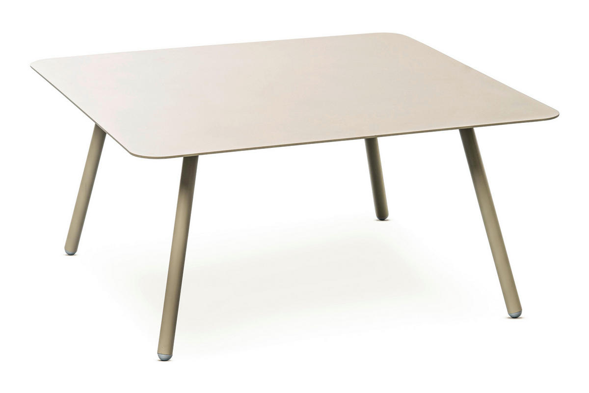 BEISTELLTISCH in Metall 75/75/35 cm  - Creme, Design, Metall (75/75/35cm) - Xora