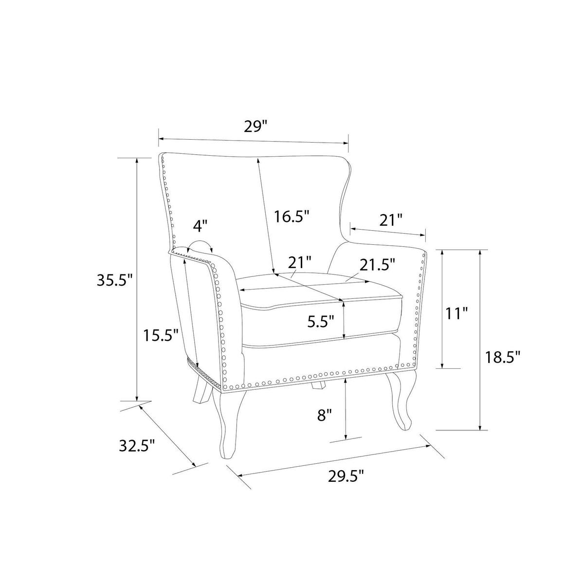 OHRENSESSEL Leinenoptik Grau  - Naturfarben/Grau, Design, Holz/Textil (82/89/73cm) - MID.YOU