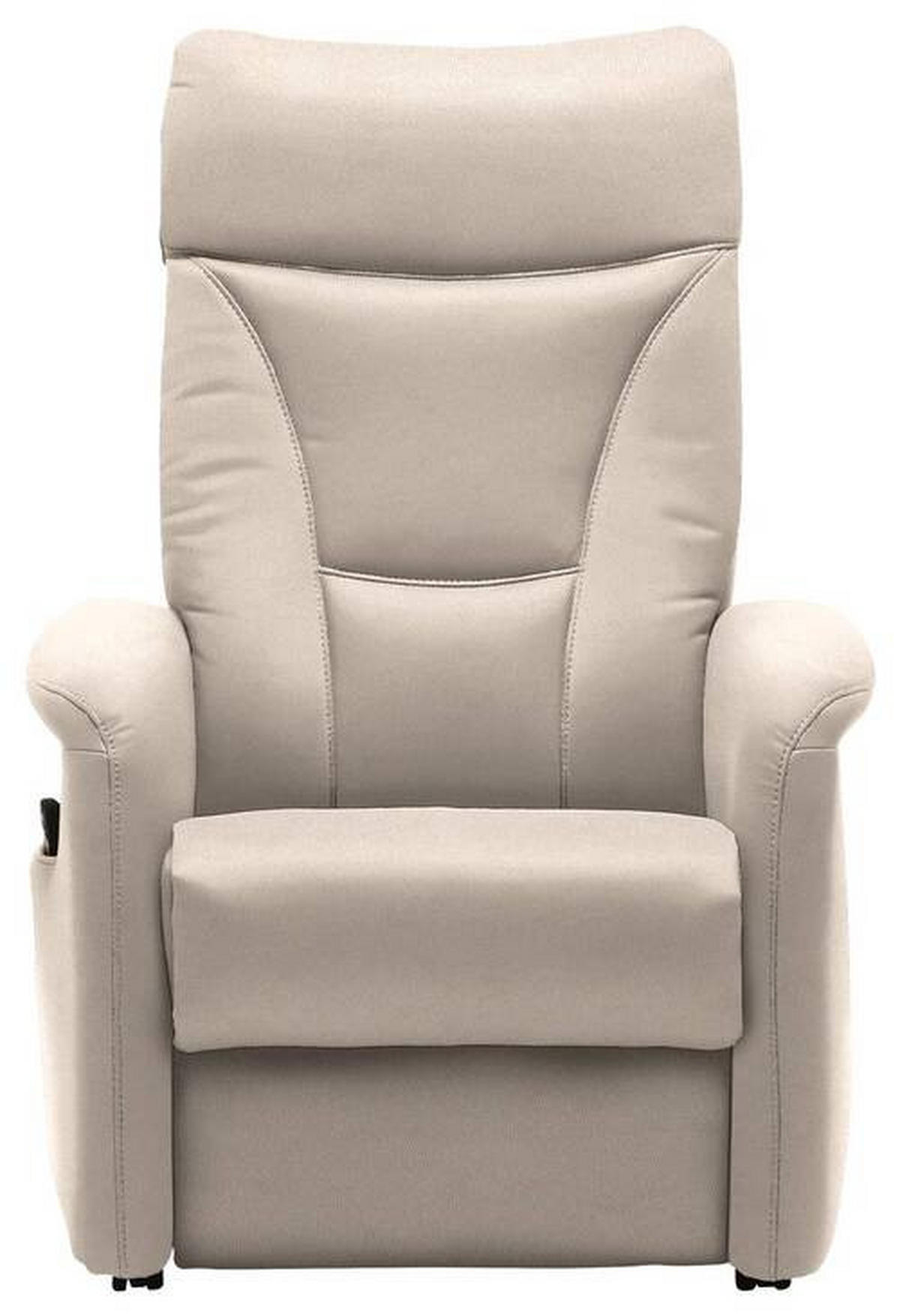 FERNSEHSESSEL  mit Relaxfunktion, Aufstehhilfe Mikrofaser Naturfarben  - Schwarz/Naturfarben, KONVENTIONELL, Textil (78/108/90cm) - Hukla