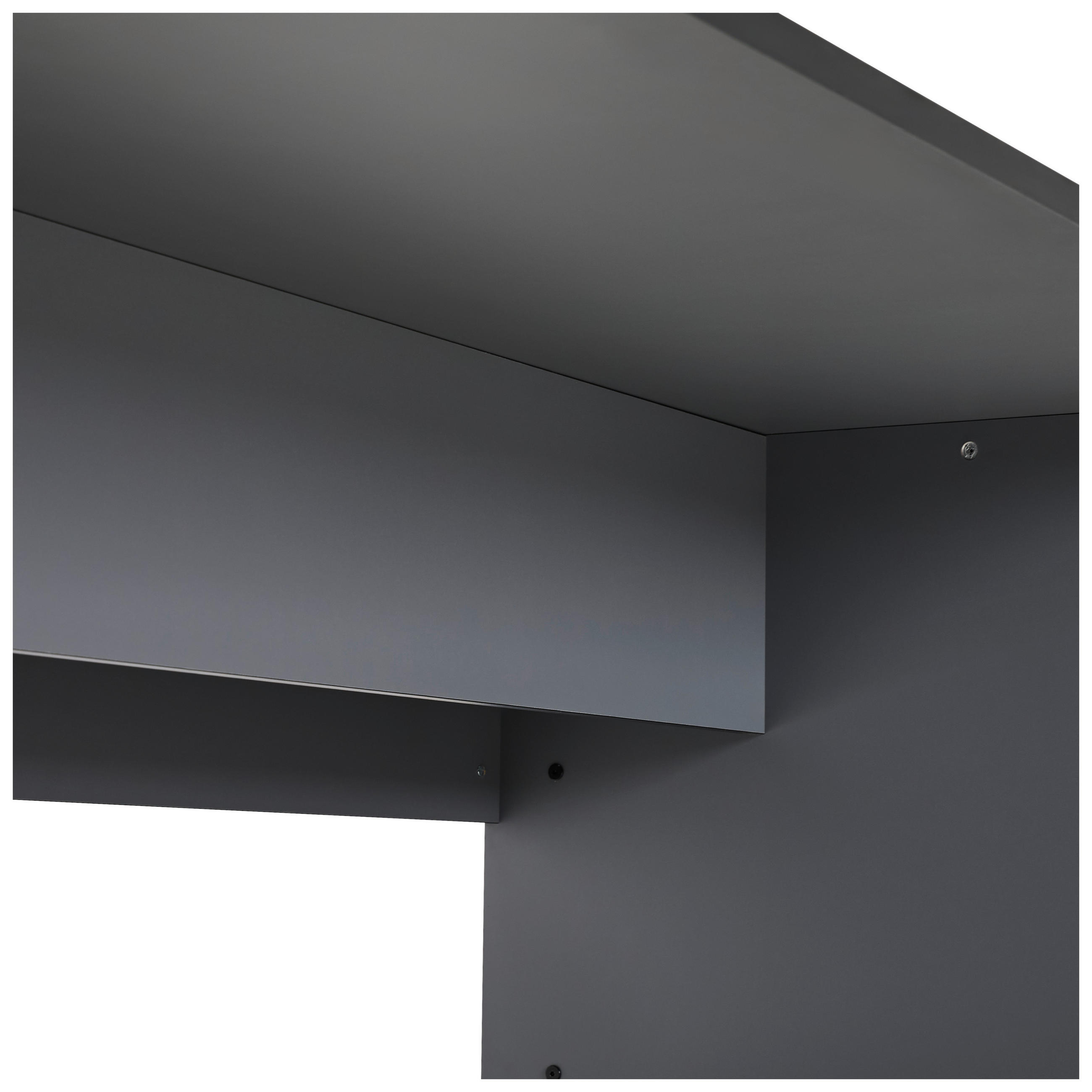 GAMINGTISCH Dunkelgrau  - Dunkelgrau, MODERN, Holzwerkstoff (180/80/75cm) - Novel