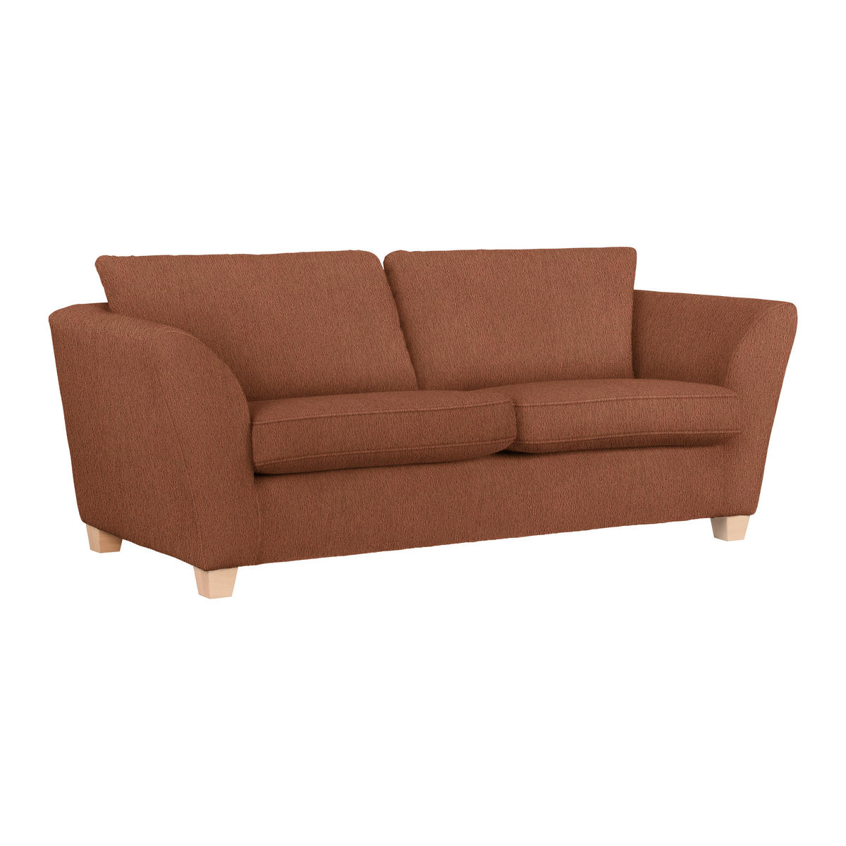 3-SITS SOFFA i chenille kopparfärgad  - naturfärgad/kopparfärgad, trä/textil (216/70-85/95cm) - MID.YOU