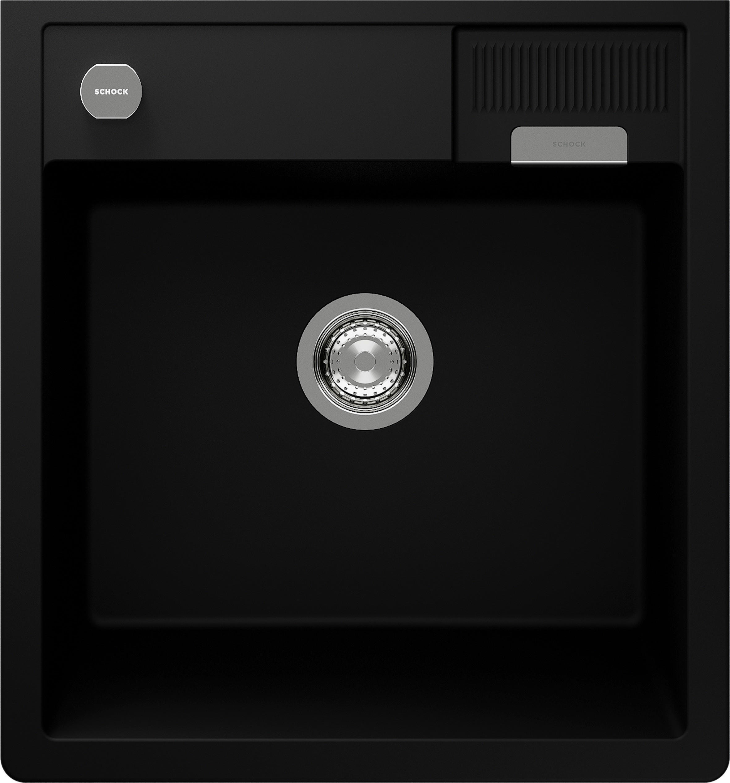 SPÜLE KALM100MNGT  - Schwarz, Basics, Stein (71/68/40,5cm) - Schock