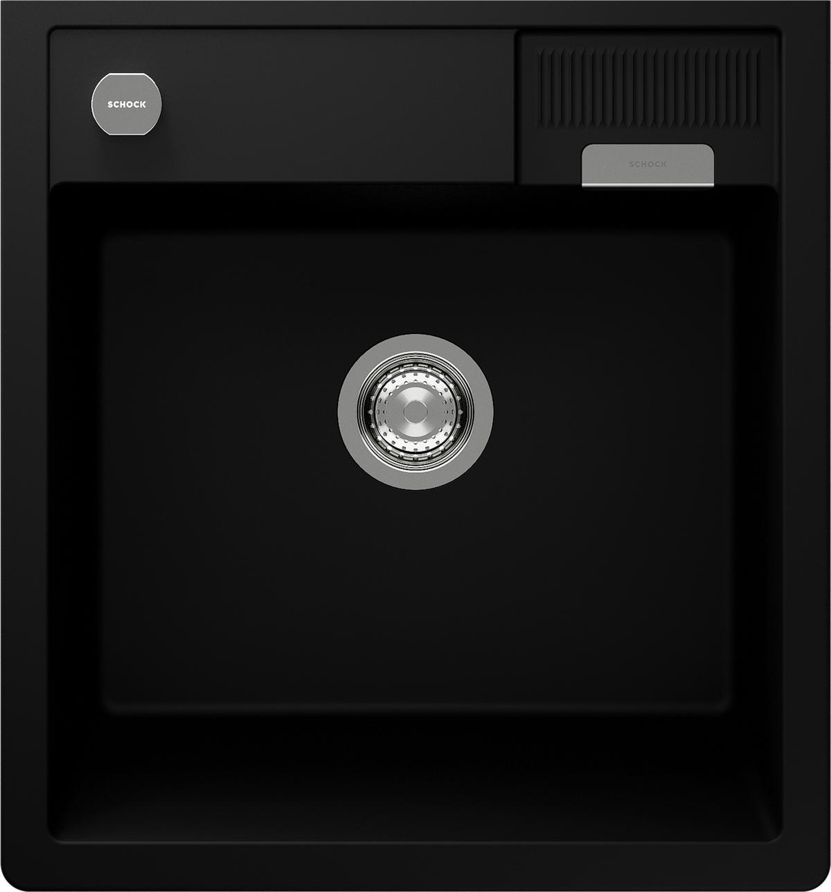 SPÜLE KALM100MNGT  - Schwarz, Basics, Stein (71/68/40,5cm) - Schock