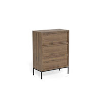 BYRÅ 80/110/40 cm  - Eiche dunkel/svart, Design, metall/trämaterial (80/110/40cm) - MID.YOU