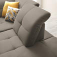 ECKSOFA in Chenille Hellbraun  310/240 cm  - Hellbraun/Schwarz, Design, Textil/Metall (310/240cm) - Xora