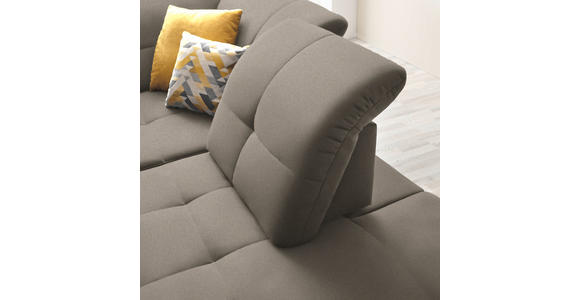ECKSOFA in Chenille Hellbraun 310/240 cm - Hellbraun/Schwarz, Design, Textil/Metall (310/240cm) - Xora