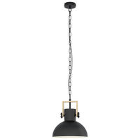 HÄNGLAMPA Lubenham 30/110 cm  - ljusbrun/svart, Trend, metall/trä (30/110cm) - Eglo