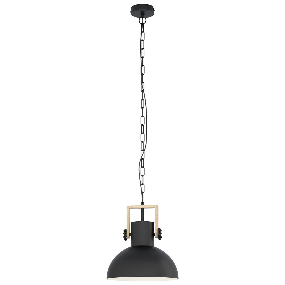 HÄNGLAMPA Lubenham 30/110 cm  - ljusbrun/svart, Trend, metall/trä (30/110cm) - Eglo