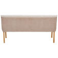SITZBANK 157/88/63 cm  in Taupe, Hellbraun  - Taupe/Hellbraun, Design, Holz/Textil (157/88/63cm) - Linea Natura