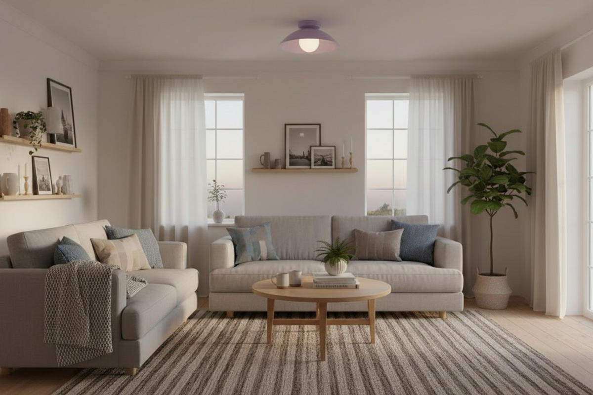 DECKENLEUCHTE {item..attr('I-DIMENSION'),[ ]}{itemattr('O-DIMENSION'),[ ]} - Lila, Design, Kunststoff/Metall (30/15cm) - Collet's Monde