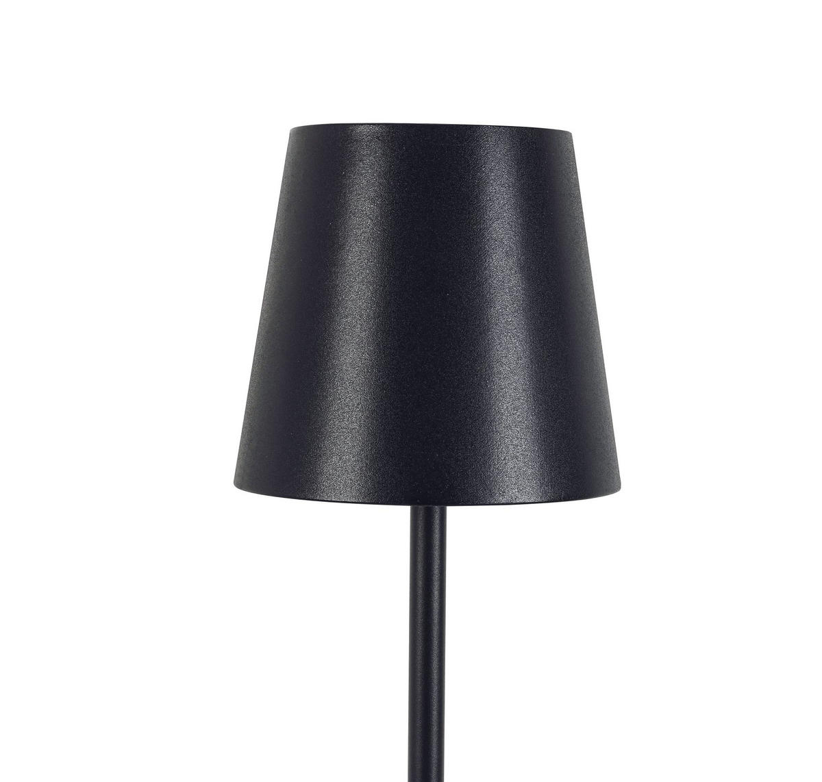 AKKU-STEHLEUCHTE 22/130 cm    - Schwarz, KONVENTIONELL, Kunststoff/Metall (22/130cm) - Novel