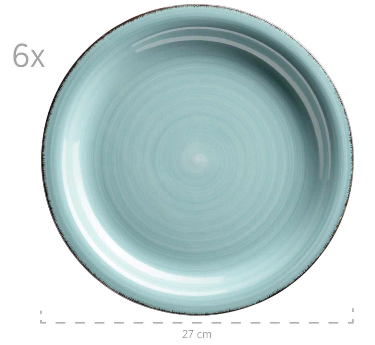 KOMBISERVICE 30-teilig Lumaca  - Blau, Basics, Keramik (60/32/32cm) - Mäser