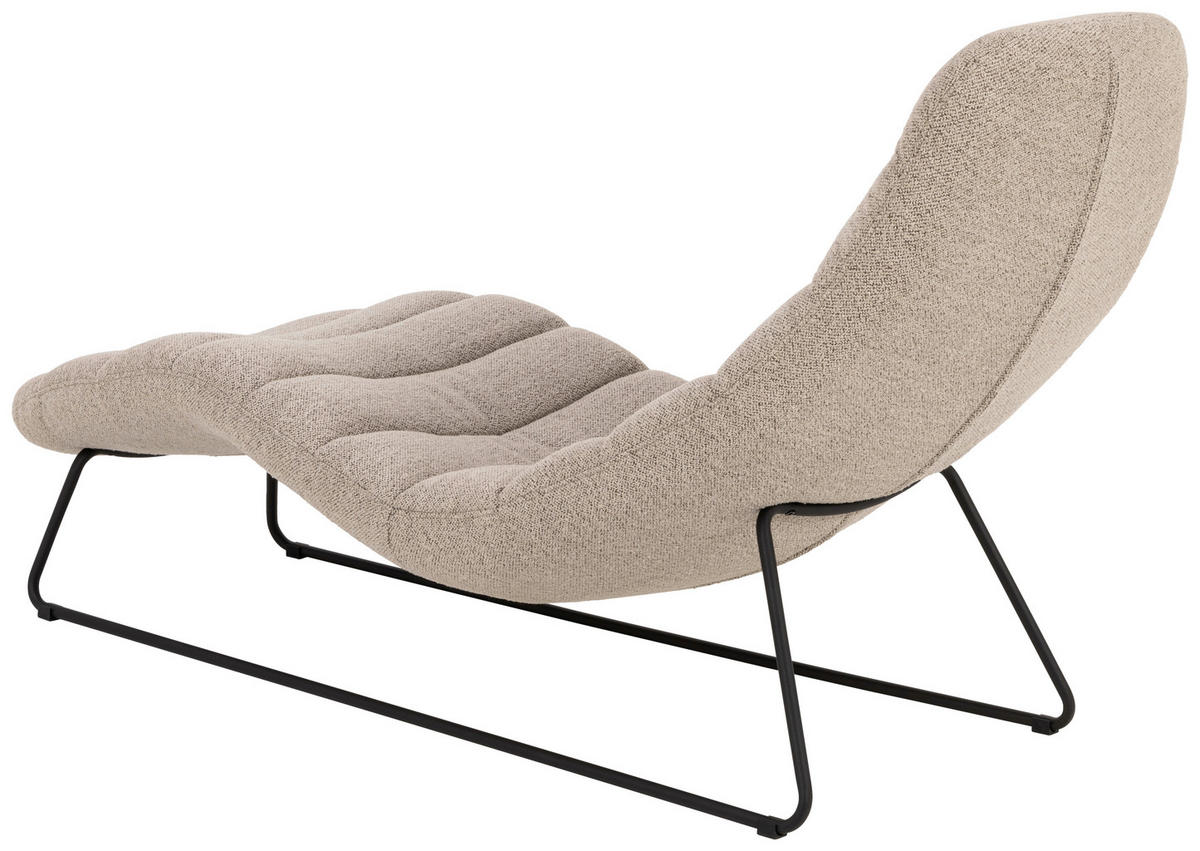 RELAXLIEGE Bouclé Beige  - Beige/Schwarz, KONVENTIONELL, Textil/Metall (63/86/156cm) - Carryhome