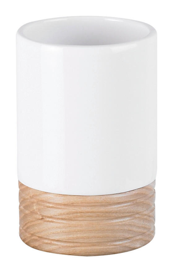 Sadena POHÁR NA ZUBNÉ KEFKY biela, farba duba