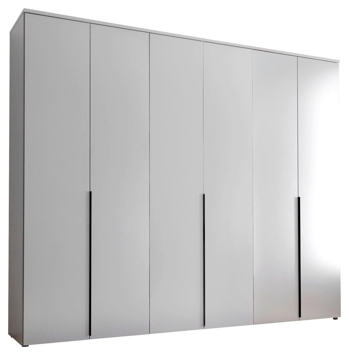 DREHTÜRENSCHRANK 270/225/52 cm 6-türig Weiß  - Schwarz/Weiß, MODERN, Holzwerkstoff/Kunststoff (270/225/52cm) - Livetastic