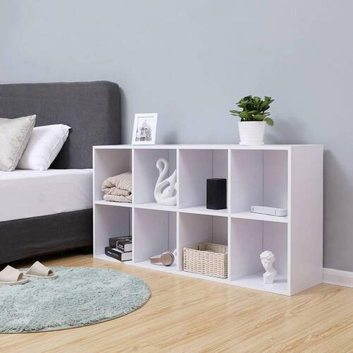 BÜCHERWAND Weiß  - Weiß, Basics, Holzwerkstoff (65,5/129,5/30cm) - Boxxx
