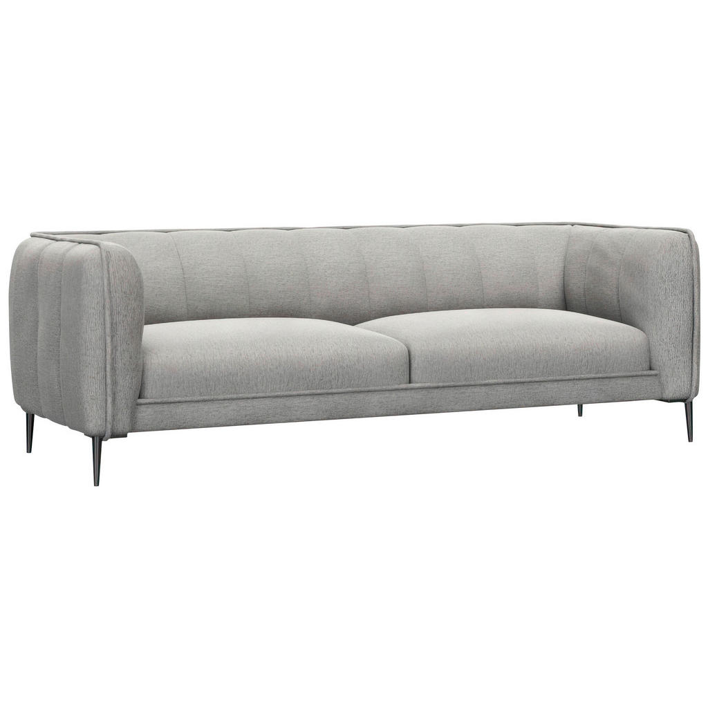 Thumbnail - Livetastic 3-Sitzer-Sofa, Grau, Textil, Eiche, vollmassiv, 209x75x91 cm, Reach, Oeko-Tex® Standard 100, FSC Mix, Made in...