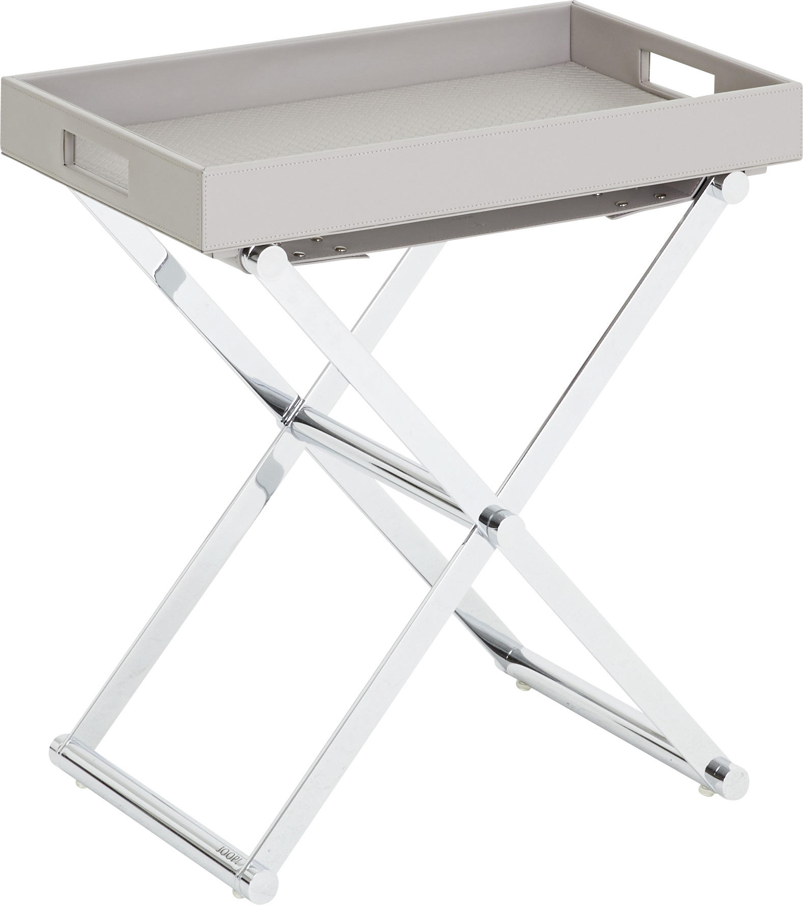 POMOĆNI STOLIĆ siva, boje kroma  tekstil, metal   - siva/boje kroma, Basics, tekstil/metal (52/50/32cm) - Joop!