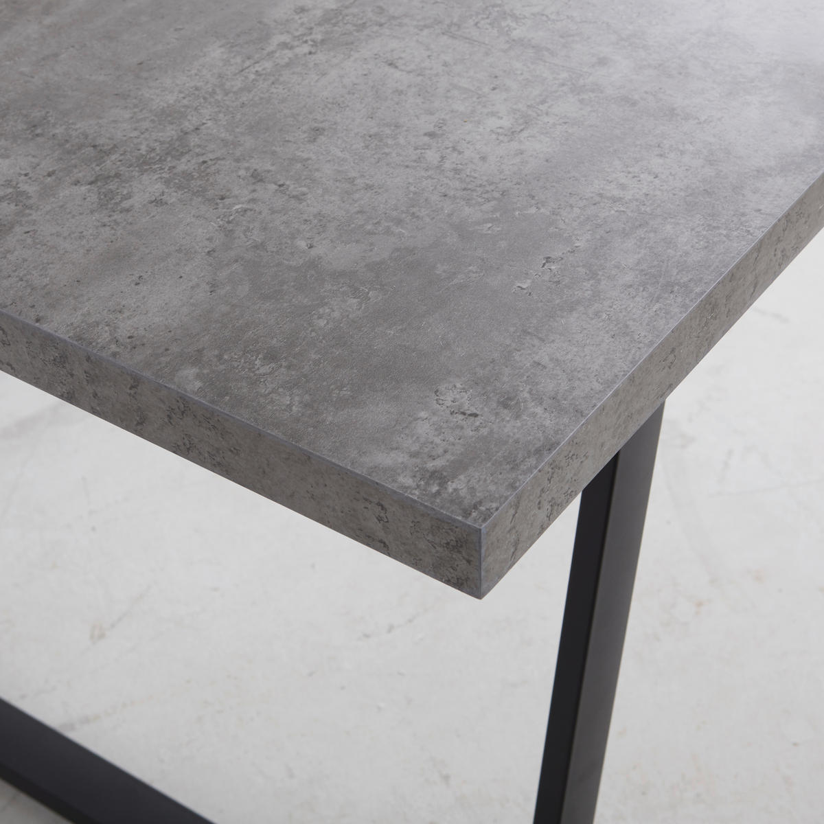 ESSTISCH rechteckig Grau  - Schwarz/Grau, Design, Holzwerkstoff/Metall (160/90/76cm) - Carryhome