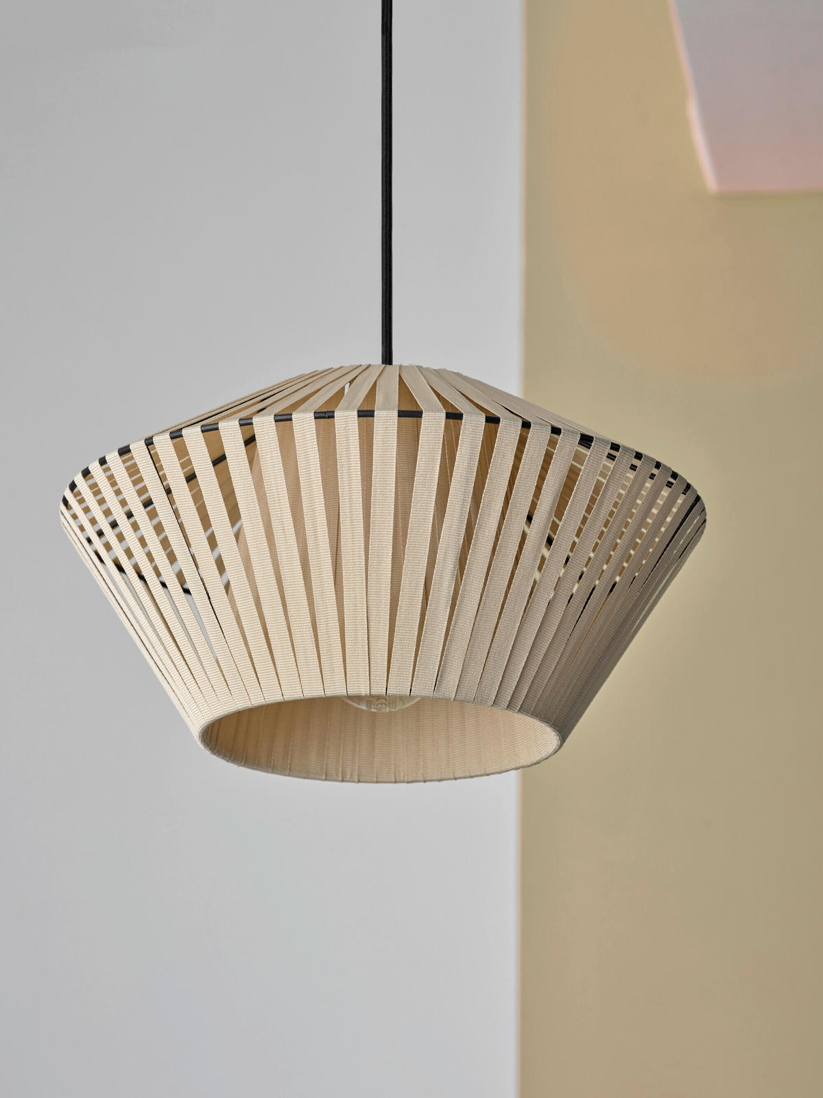 HÄNGELEUCHTE 30,5/120 cm   - Beige, Basics, Textil/Metall (30,5/120cm) - Osram