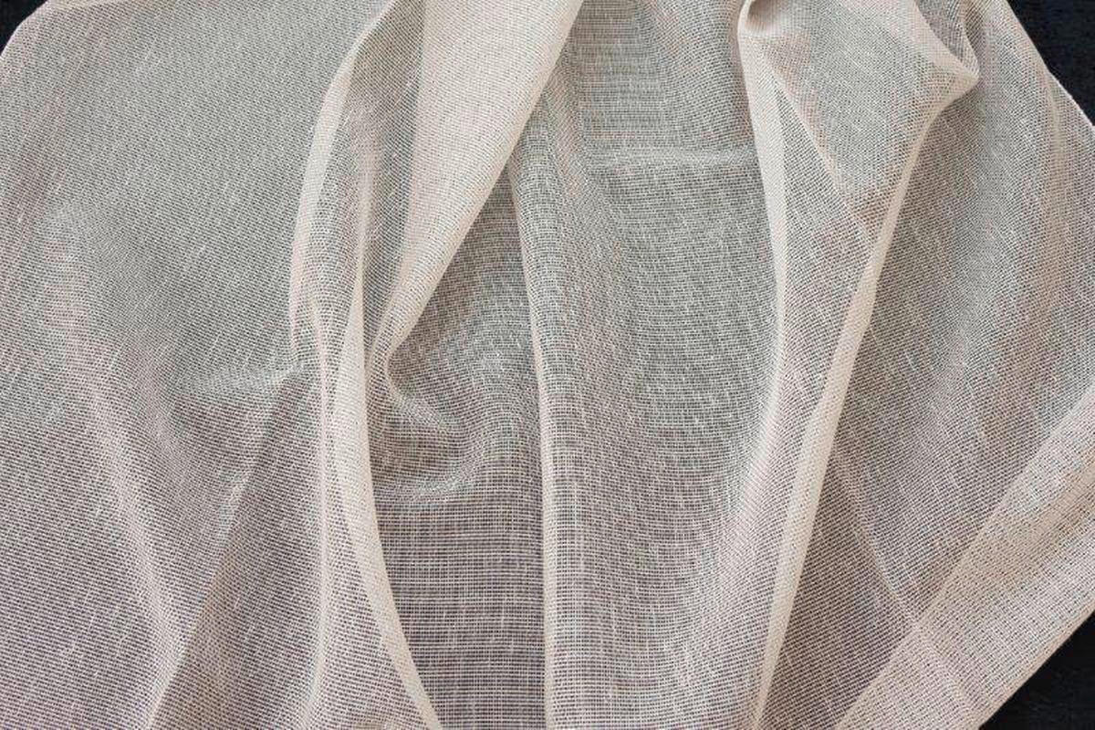 Perdea Tip Plasă  - maro deschis, Konventionell, textil (290cm)