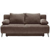 SCHLAFSOFA in Webstoff Greige  - Greige/Schwarz, Modern, Textil/Metall (200/90/100cm) - Ti'me