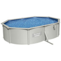 POOL SET HYDRIUM 56586GS 500/366/122 cm  - Hellgrau, KONVENTIONELL, Kunststoff/Metall (500/366/122cm) - Bestway