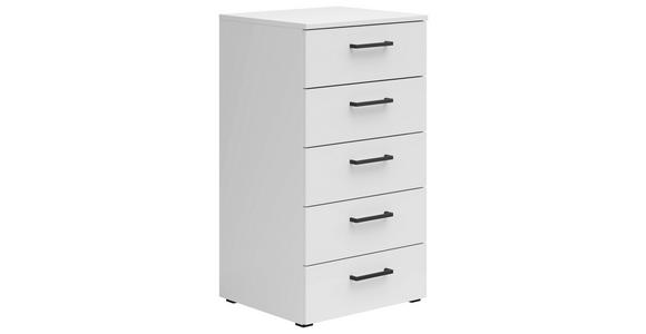 KOMMODE 45/83/40 cm in Weiß - Anthrazit/Schwarz, MODERN, Holzwerkstoff/Kunststoff (45/83/40cm) - Carryhome