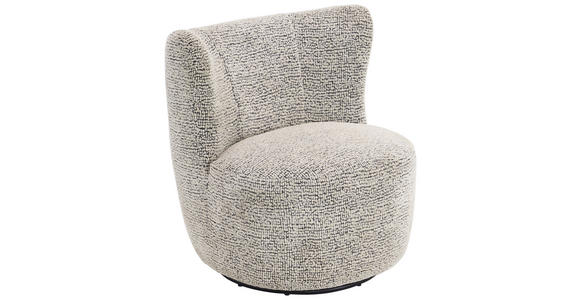 SESSEL in Leinenoptik Grau, Schwarz  - Schwarz/Grau, Design, Textil/Metall (75/79/76cm) - Xora