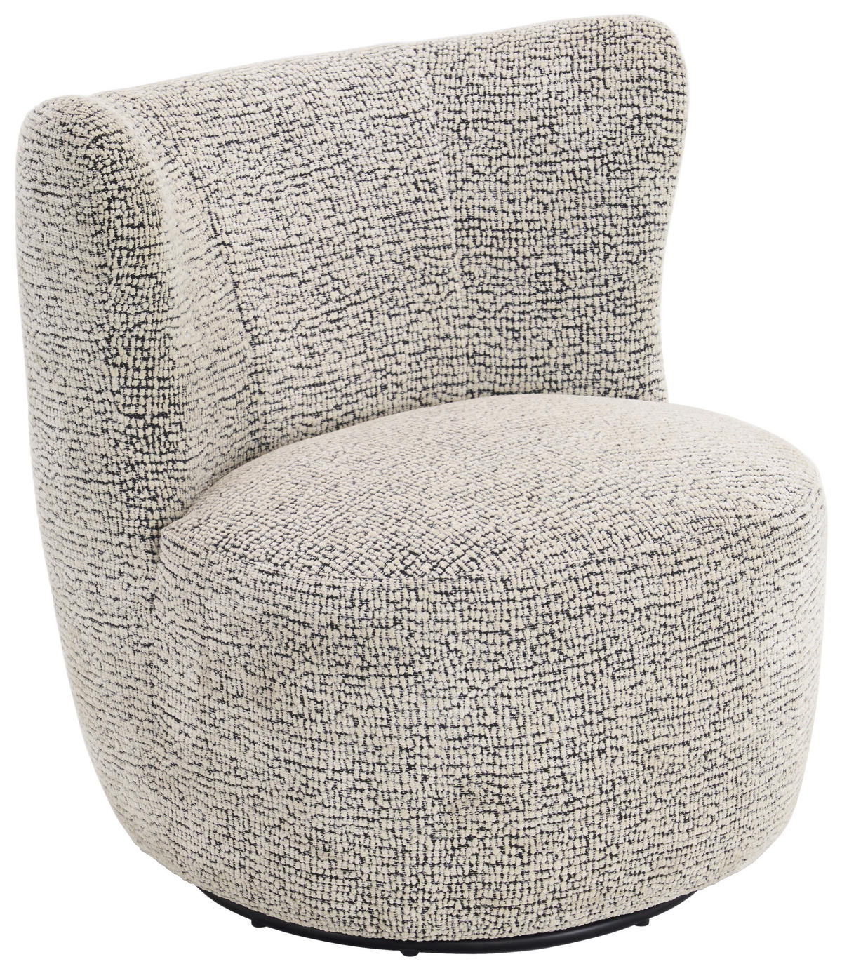 SESSEL in Leinenoptik Grau, Schwarz  - Schwarz/Grau, Design, Textil/Metall (75/79/76cm) - Xora