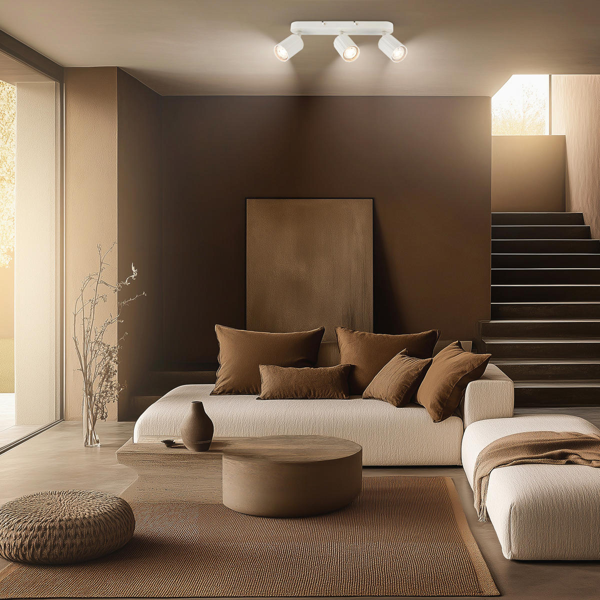 STRAHLER 32,5/8,5/8,5 cm   - Weiß, Design, Kunststoff/Metall (32,5/8,5/8,5cm) - Briloner