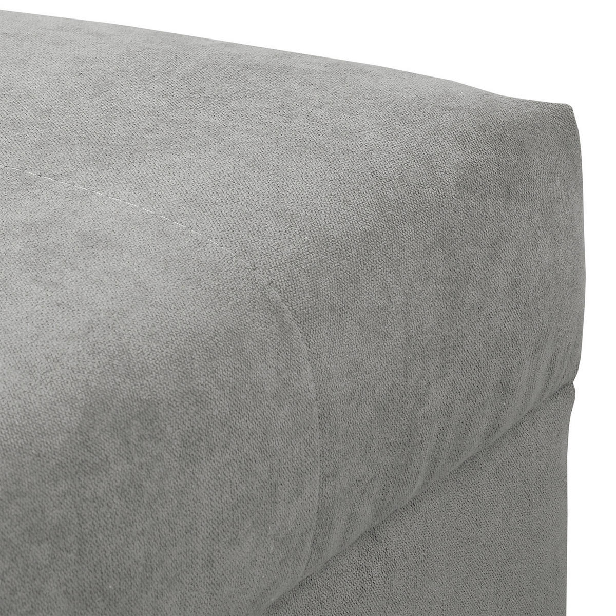 ECKSOFA inkl. Hocker Ariella Grau Mikrofaser  - Naturfarben/Grau, Design, Holz/Textil (161/231cm) - Livetastic