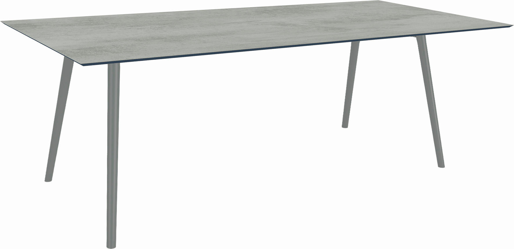 GARTENTISCH Metall Anthrazit, Grau rechteckig  - Anthrazit/Grau, MODERN, Kunststoff/Metall (220/100/75cm) - Stern