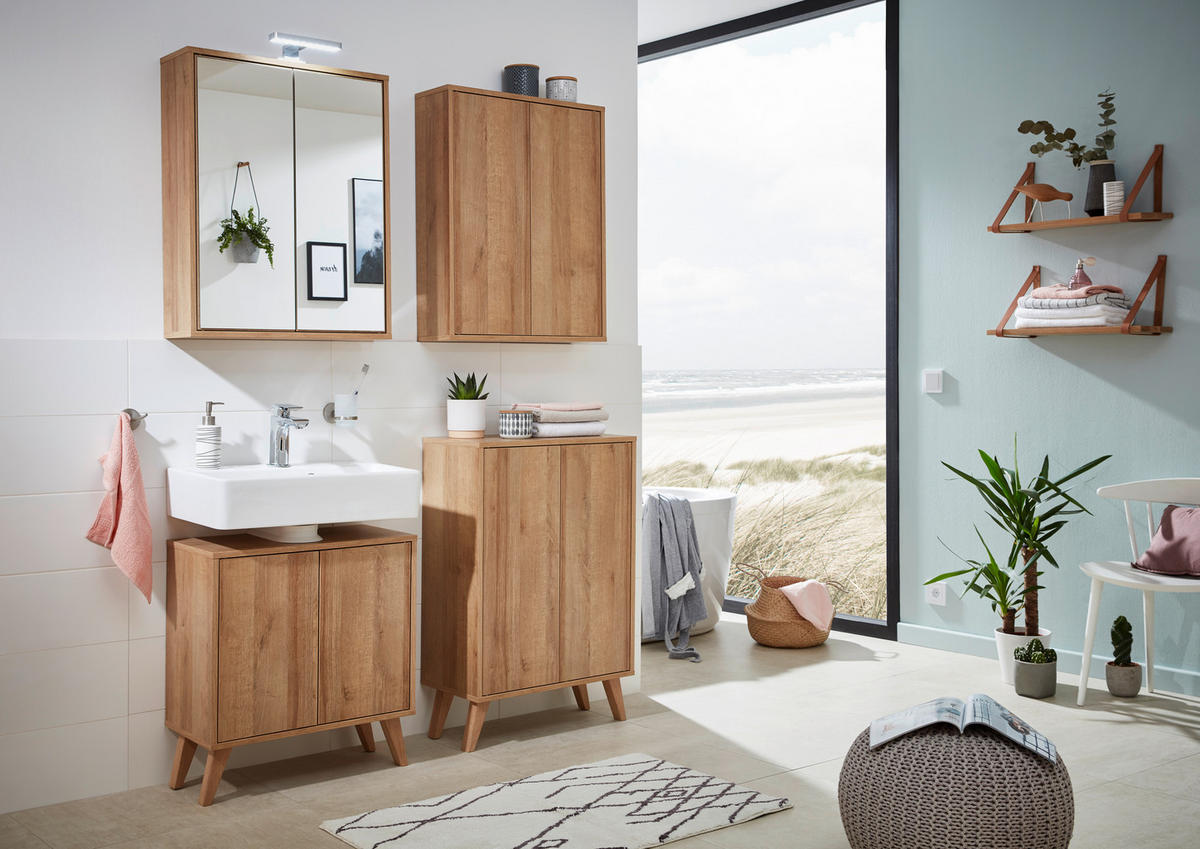 FUßSET   - Eichefarben, MODERN, Holz - MID.YOU