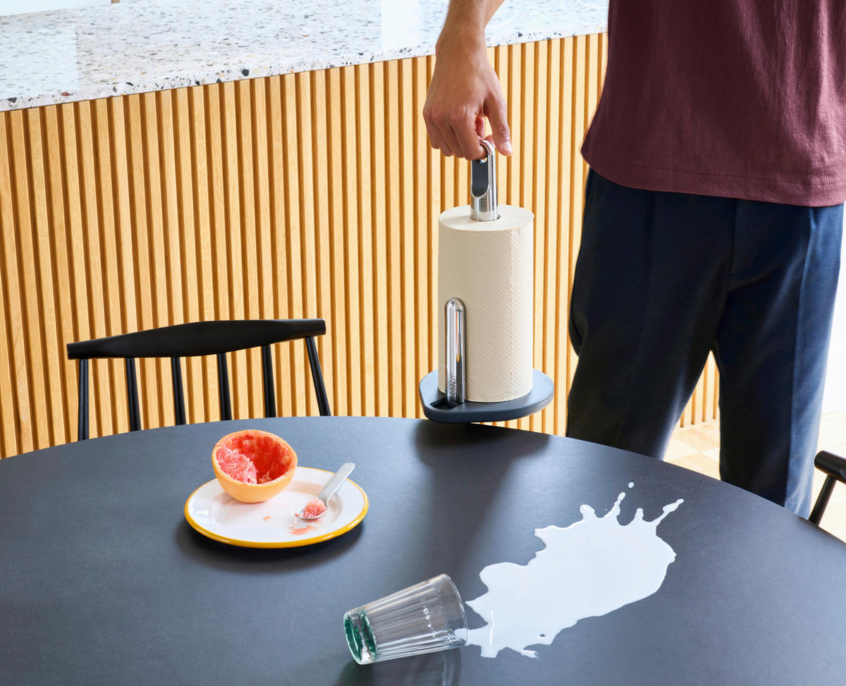 DRŽAČ ZA PAPIRNI UBRUS - siva, Osnovno, metal (17/18,5/33cm) - Joseph Joseph